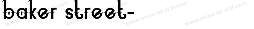 baker street字体转换